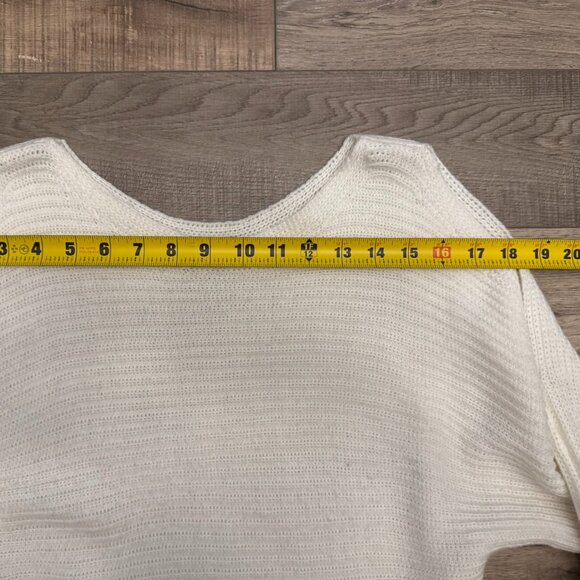 Staccato White Women's Sweater Open-Shoulder - Picture 4 of 5